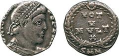 THE COLLECTION OF A CLASSICIST (PART 2), ANCIENT COINS, ROMAN, (Mint of Rome unless otherwise stated ), Jovian (AD 363-364), Silver Siliqua, mint of Nicomedia, pearl-diademed, draped and cuirassed bus