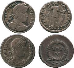 THE COLLECTION OF A CLASSICIST (PART 2), ANCIENT COINS, ROMAN, (Mint of Rome unless otherwise stated ), Valentinian I (AD 364-375), Silver Siliquae (2), mint of Arles, pearl-diademed, draped and cuira