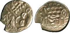ANCIENT COINS, ANCIENT BRITISH, Celtic Gold, Regini and Atrebates, Gold Stater, Westerham type (British A), 6.32g, c.60-50 BC, devolved Apollo head wreath pattern, rev disjointed horse left, crescent 
