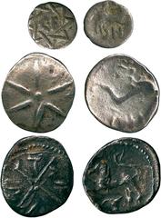 ANCIENT COINS, ANCIENT BRITISH, Celtic Silver and Base Metal, Regini and Atrebates, Tincomarus (c.25 BC - AD 10), Silver Unit, 1.22g, cross, TINC in angles, rev lion left (ABC 1124; VA 372-1; S 87); a