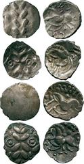 ANCIENT COINS, ANCIENT BRITISH, Celtic Silver and Base Metal, Corieltauvi, Aunt Cost (c. AD 15-40), uniface Silver Unit, 1.21g, blank obverse, rev horse left, AVN above (ABC 1938; VA 914-3; S 403); an