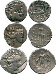 ANCIENT COINS, CONTINENTAL CELTIC COINS, Danubian District, Eastern Celts (2nd to 1st Century BC), Silver Tetradrachms (2), in imitation of Thasos, Celticized head of young Dionysos facing right, wear