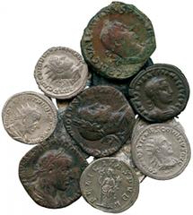 ANCIENT COINS, ROMAN COINS, H ostilian (AD 251), Silver Antoninianus, radiate, draped and cuirassed bust facing right, three pellets below , rev Pudicitia; Trebonianus Gallus (AD 251-253), Antoniniani