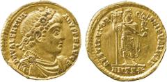 ANCIENT COINS, ROMANO-BRITISH COINS, Valentinian I (AD 364-375), Gold Solidus, mint of Antioch, struck AD 364-7, D N VALENTINIANVS P F AVG , pearl and rosette-diademed, draped and cuirassed bust facin