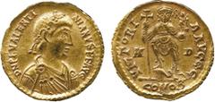 ANCIENT COINS, THE COLLECTION OF A CLASSICIST (PART III), Valentinian III (AD 425-455), Gold Solidus, mint of Mediolanum, struck c. AD 430-55, D N PL VALENTI-NIANVS P F AVG , rosette-diademed, draped 