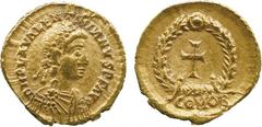 ANCIENT COINS, THE COLLECTION OF A CLASSICIST (PART III), Valentinian III (AD 425-455), Gold Tremissis, mint of Mediolanum, struck c. AD 430-55, D N PLA VALENTINIANVS P F AVG , rosette-diademed, drape