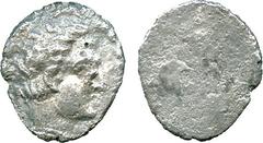 ANCIENT COINS, GREEK ,Cyprus, Salamis (c.445-411 BC), Silver Obol, young male head facing right, rev smooth, 0.82g (SNG Copenhagen 42). Light porosity, very fine . £60-80