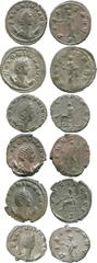 ANCIENT COINS, ROMAN , Salonina (wife of Gallienus), Antoniniani (6), mint of Milan, Venus (RIC 66; MIR 1237a), Felicitas (RIC 61; MIR 1302r), Pax (RIC 58; MIR 1305r), Pietas (2) (RIC -, 22/78; MIR 13