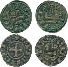 WORLD COINS, CYPRUS, Crusaders, Achaea, Billon Deniers (23), of William of Villehardouin (1245-1278) (3), Charles I of Anjou (1278-1285) (3), Charles II of Anjou (1285-1289) (3), Florent of Hainaut (1