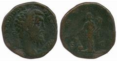 ROMAN COINS Marcus Aurelius (AD 161-180) Didius Julianus (AD 193) No.: 484 Estimate: £ 200 Didius Julianus, Sestertius 21.79g, laureate head right, rev P M TR P COS S C, Fortuna standing left, holding
