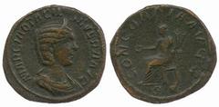 ROMAN COINS Marcus Aurelius (AD 161-180) Otacilia Severa, wife of Philip I No.: 591 Estimate: £ 40 Otacilia Severa, Sestertius 19.30g, AD 244-249, draped diamdemed bust right, rev CONCORDIA AVGG S C, 