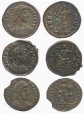 ROMAN COINS Marcus Aurelius (AD 161-180) Gratian (AD 367-383) No.: 693 Estimate: £ 150 Gratian, Siliquae (3), Trier, pearl diademed bust right, rev VRBS ROMA (RIC 46b), toned extremely fine; Rome, rev