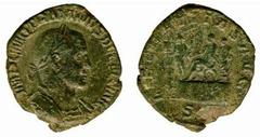 ANCIENT COINS Roman Trajan Decius (AD 249-251) No.: 276 Estimate: £ 200.- Trajan Decius, Sestertius 15.98g, AD 250, IMP C M Q TRAIANVS DECIVS AVG, laureate and cuirassed bust right, rev LIBERALITAS AV