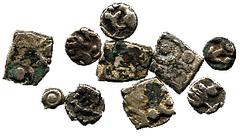 INDIAN COINS AN IMPORTANT COLLECTION OF ANCIENT INDIAN COINAGE Ancient Indian Coins No.: 615 Estimate: £ 80 Shursena Janapada of Mathura Area, Silver ½-Karshapana (4), geometric symbol; Magadha Silver