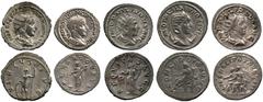 ANCIENT ROMAN IMPERATORIAL AND IMPERIAL SILVER COINS, Gordian III (AD 238-244), Antoninianus, rev Virtus, 4.86g (RIC 6); Denarius, rev Salus, 2.90g (RIC 129A); Philip I (AD 244-249), Antoninianus, rev