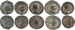 ANCIENT ROMAN IMPERATORIAL AND IMPERIAL SILVER COINS, Trajan Decius (AD 249-251), Antoninianus, rev Genius, 3.44g (RIC 16c); Herennia Etruscilla (wife of Trajan Decius), Antoninianus, rev Pudicitia, 4