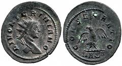 ANCIENT ROMAN IMPERATORIAL AND IMPERIAL SILVER COINS, Divus Nigrinian (son of Carinus, d. c. AD 284), Antoninianus, AD 284-285, DIVO NIGRINIANO, radiate head right, rev CONSECRATIO, eagle standing fac