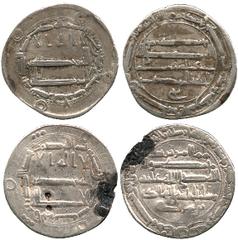 ISLAMIC COINS, Abbasid, al-Mahdi, Dirham, Qasr al-Salam 167h (Lowick 1473; A 215.1); al-Hadi, Dirham, al-Haruniya 170h, with the name of the governor Yazid b. Mazyad (Lowick 877; A 217). The first ver