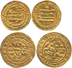 ISLAMIC COINS, Abbasid, al-Mu´tadid, Gold Dinar, San´a´ 283h, 2.91g; together with Yemeni Dinar, probably Zabid, date illegible. First extremely fine, the second good very fine. (2) Estimate: £200-250