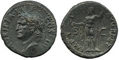 ANCIENT COINS, ROMAN IMPERIAL COINS, Augustus (27 BC – AD 14) Agrippa, As, 11.41g, restoration issue, struck under Titus, AD 80, M AGRIPPA L F COS III, head of Agrippa left, wearing rostral crown, rev