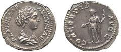 ANCIENT COINS, ROMAN IMPERIAL COINS, Plautilla, wife of Caracalla Plautilla, Denarius, 3.31g, Laodicae ad Mare, PLAVTILLAE AVGVSTAE, draped bust right, hair coiled in ridges and fastened in bun, rev C