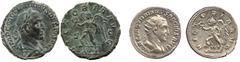 ANCIENT COINS, ROMAN IMPERIAL COINS, Trajan Decius (AD 249-251) Trajan Decius, As, 9.12g, AD 250, IMP C M Q TRAIANVS DECIVS AVG, laureate, draped and cuirassed bust right, rev VICTORIA AVG S C, Victor