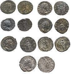 ANCIENT COINS, ROMAN IMPERIAL COINS, Marius (August to September AD 269), the Blacksmith, usurper in Gaul. Gallic Empire period AE Antoniniani (7), including Postumus (2), rev HERC PACIFERO (RIC 67), 