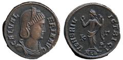 Ancient Coins. Galeria Valeria (wife of Galerius, d. AD 315), Follis, 6.76 g, Alexandria, c.308-310, GAL VALERIA AVG, diademed and draped bust right, rev VENERI V-ICTRICI, Venus, wearing long dress, s