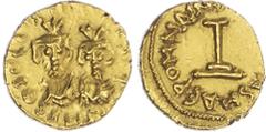 Islamic Coins Arab-Byzantine (Umayyad), temp. Abd al-Malik (AH 65-86 / AD 685-705), gold imitative Solidus, uncertain North African mint (most likely Carthage), truncated legend, crowned and draped fa