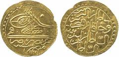 Ottoman. Mustafa III, Gold Zeri Mahbub, Misr 1171h, 6md, 2.60g (Pere 622; KM 105). Good very fine. Estimate: £80-100