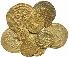 Miscellaneous. Islamic Gold (11), Abbasid, Dinars (3), 141h, 186h, 208h; Fatimid, al-Hakim, Gold ¼-Dinars (2); Ayyubid, al-Kamil, Gold Dinar; Zangid, Gold Dinar; Khwarazmshah (3); Great Mongol (1), to