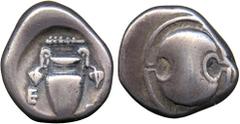 ANCIENT COINS. Greek. Boeotia, Thebes (c.379-338 BC), Silver Stater, Boeotian shield, rev E/Ψ-E, amphora, club above, 11.81g (SNG Cop 333). A little off-centre, attractively toned, very fine. Estimate