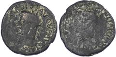 Coins Ancient Rome Tiberius, with Caligula as Caesar (AD 14-37) AE As, Carthago Nova, AD 31-37, 12.78g. Laureate head of Tiberius left. Rev. Bare head of Caligula left. (RPC 182). Very Fine for issue.