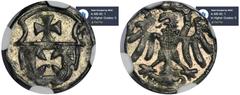 PREMIUM POLISH COINS AND MEDALS Sigismund I the Old, Denarius no date Elbing - NGC MS65 Egzemplarz okazowy. Znakomicie wybity z mocnym blaskiem tła oraz nietkniętym obiegiem detalem. Naturalna, barwna