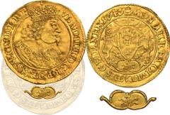 PREMIUM POLISH COINS AND MEDALS Ladislaus IV Vasa, Ducat Danzig 1646 - VERY RARE, five leaf twig in a cartoucheVery rare variety of the Danzig ducat of Ladislaus IV Vasa, with a five leaf twig in a ca
