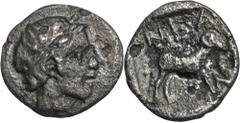 ANCIENT COINS Greece, Troas, Neandreia, ObolGreece Troas, Neandreia, Obol 400-300 BC Obverse: laureate head of Apollo to right Reverse: ram standing right, NEA-N aboveŚrednica 8 mm, waga 0.47 g Grecja