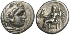 ANCIENT COINS Greece, Macedonia, Alexander III the Great, Drachm - IMITATIONGreeceMacedonia, Alexander III the Great (336–323 BC), Imitative drachm Obverse: head of Heracles covered with lion skin fac