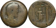 ANCIENT COINS Rome Provincial, Egypt, Alexandria, Antoninus Pius, Drachm - VERY RAREThe reverse depicts the temple of Hermanubis, the location of which is still unknown, possibly part of the serapeum 
