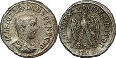 ANCIENT COINS Roman Provincial, Syria, Philip II, Billon tetradrachmRoman Provincial Syria, Seleucia and Pieria, Philip II (247-249), Tetradrachm 247, Antioch mintObverse: laureate, draped and cuirass