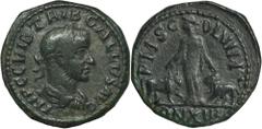ANCIENT COINS Roman Provincial, Moesia Superior, Viminacium, Trebonianus Gallus, AERoman ProvincialMoesia Superior, Trebonianus Gallus (251-253), AE 251-252, Viminacium mintObverse: head of the empero