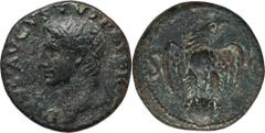 ANCIENT COINS Roman Imperial, Octavian Augustus, Posthumouss AsRoman Imperial Divus Augustus (27 BC-14 AD) posthumous issue under Tiberius (14-37 AD), As 34-37, Rome mint Obverse: radiate head leftDIV