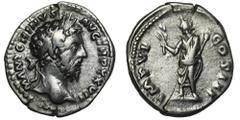 ANCIENT COINS Roman Imperial, Marcus Aurelius, DenariusRoman ImperialMarcus Aurelius (161-180), Denarius 172-173, Rome mint Obverse: laurate head rightM ANTONINVS AVG TR P XXVIIReverse: Marcus Aureliu