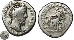 ANCIENT COINS Roman Imperial, Marcus Aurelius, Denarius - ex. Antoni RyszardDenarius of Marcus Aurelius from the famous collection of Antoni Ryszard with A.R. initials.Roman Imperial Marcus Aurelius (