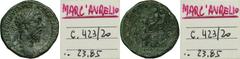 ANCIENT COINS Roman Imperial, Marcus Aurelius, Sestertius - RAREVery fine and rare Marcus Aurelius sestertius minted on the occasion of a congiarium - an occasional donation distributed among the peop