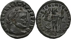 ANCIENT COINS Roman Imperial, Licinius I, FollisRoman ImperialLicinius I (308-324), Follis 313, Siscia mint Obverse: laurate head right IMP LIC LICINIVS P F AVGReverse: Jupiter standing left, holding 