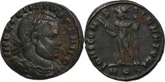 ANCIENT COINS Roman Imperial, Licinius I, FollisRoman ImperialLicinius I (308-324), Follis 313-315, Aquileia mint Obverse: laurate, draped, cuirassed bust right IMP LIC LICINIVS P F AVGReverse: Jupite