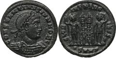 ANCIENT COINS Roman Imperial, Constantine II, Follis - RARERare follis, R2 in the Roman Imperial Coinage catalogue. Roman ImperialConstantine II (337–340) - as Caesar 317–337, Follis 330–335, Heraclea