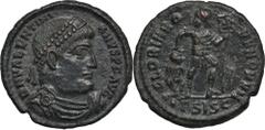 ANCIENT COINS Roman Imperial, Valentinian I, FollisRoman ImperialValentinian I (364-375), Follis 364-367, Siscia mintObverse: pearl diademed, draped, cuirassed bust right D N VALENTINIANVS P F AVGReve