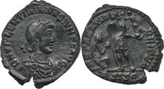 ANCIENT COINS Roman Imperial, Valentinian II, FollisRoman ImperialValentinian II (375–392), Follis 378-383, Siscia mintObverse: pearl-diademed, draped, and cuirassed bust rightD N VALENTINIANVS IVN P 