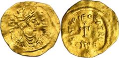 ANCIENT COINS Byzantine Empire, Phocas, TremissisBent and scratched.Byzantine Empire Phocas (602-610), Tremissis, Constantinople mint Obverse: pearl-diademed, draped and cuirassed bust rightD N FOCAS 